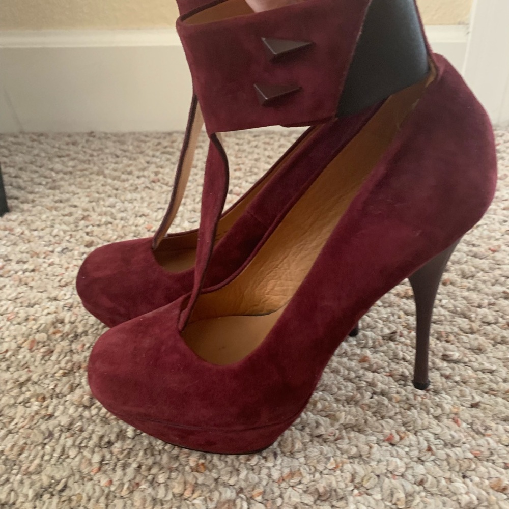Burgundy LAMB stilettos